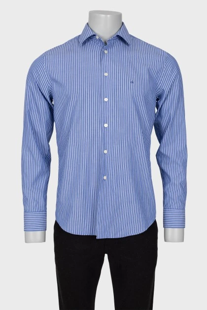 Men's blue striped shirt