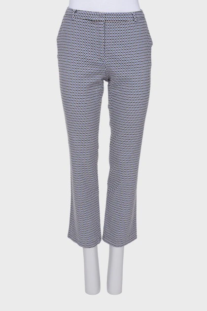Trousers in straight fit print