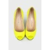 Bright yellow stilettos