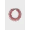Pink ruffle necklace