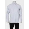 Men's white plaid shirt