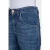 Blue jeans with embellished hem
