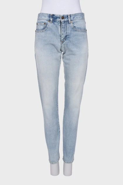 Light blue high waist jeans