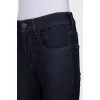 Navy blue jeans with contrast stitching