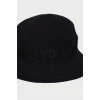 Black textile bucket hat
