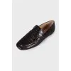 Embossed leather loafers
