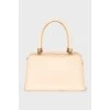 Beige bag with gold hardware
