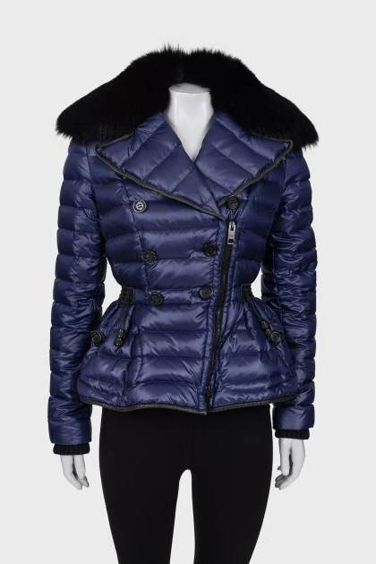 Short down jacket with fur