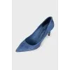 Blue pointy shoes