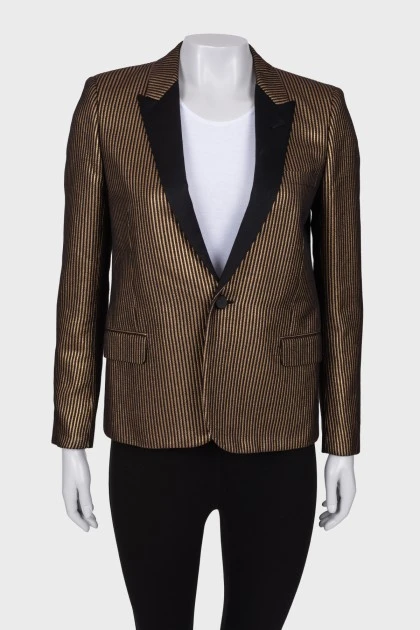 Gold and black striped jacket