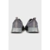 Gray trainers with ribbed soles