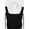 Black top with brand logo