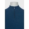 Men's sweater with a zipper