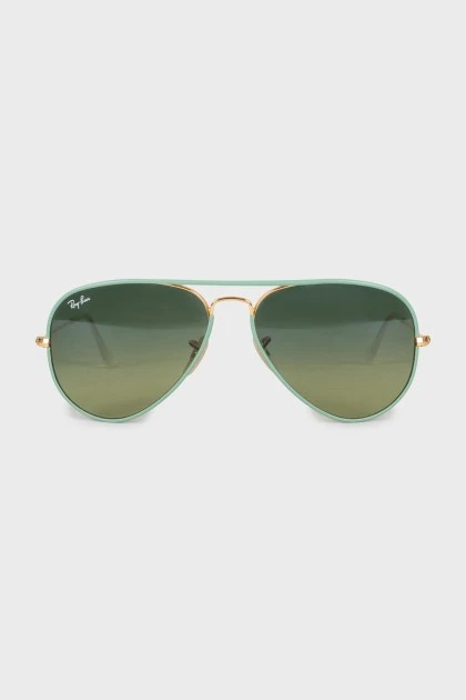Green aviator sunglasses