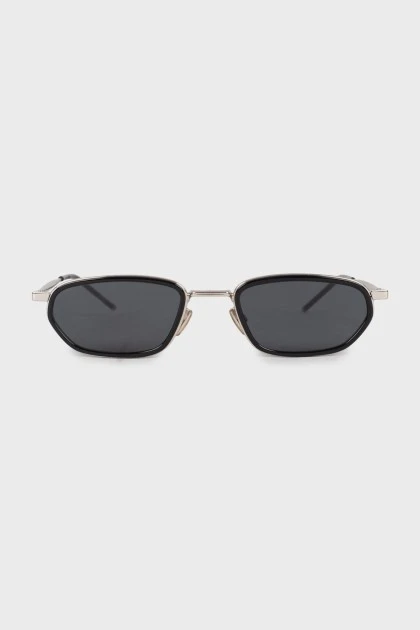 Oval metal frame sunglasses