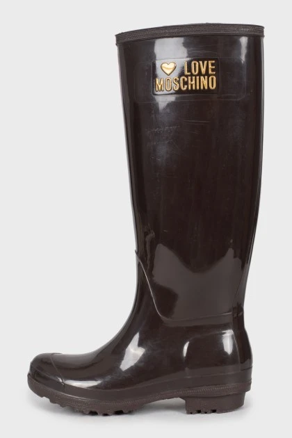 Rubber boots with brand logo