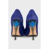 Blue shoes with decor