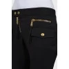 Wool pants with gold-tone hardware