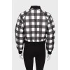 Black and white checked jacket 