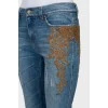 Embellished flare jeans