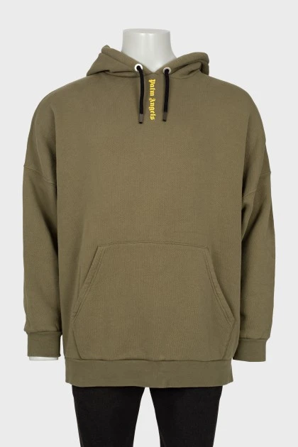 Men's khaki hoodie with tag