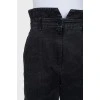 Jeans with raised seams