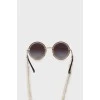 Sunglasses with golden chain
