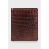 Men's leather wallet with embossing