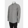 Men's straight-fit checkered shirt