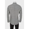Men's straight-fit checkered shirt