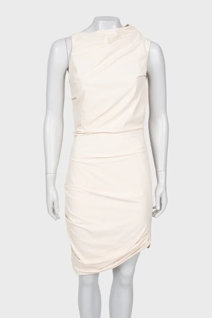 Draped dress with tag