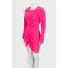 Pink draped dress with tag