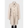 Relaxed beige trench coat