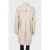 Relaxed beige trench coat
