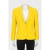 Yellow button down jacket