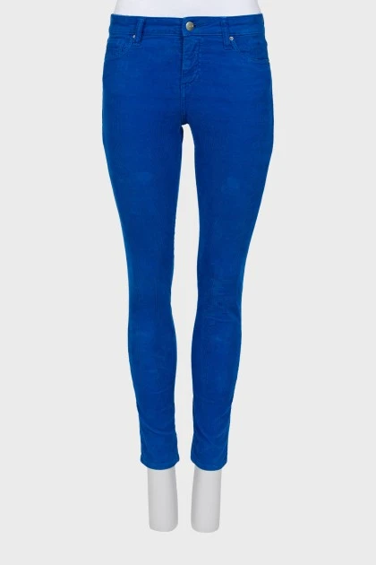 Corduroy blue jeans