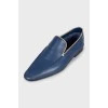 Men's blue leather shoes