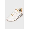 Tricolor leather sneakers