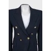 Wool jacket with golden buttons