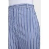 Striped straight trousers
