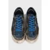 Men's two-tone leather sneakers