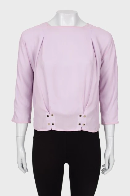 Purple blouse with 3/4 sleeves