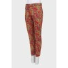 Paisley tapered trousers