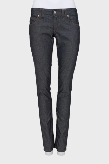 Skinny jeans with contrast seams