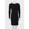 Wool dress with frill