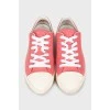Pink patent leather sneakers