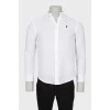 Men's white linen shirt