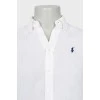 Men's white linen shirt