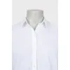 Men's white shirt with embroidered logo