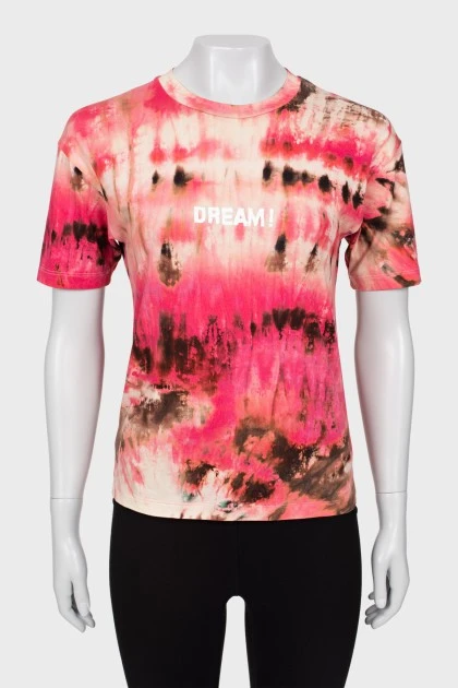 Straight-fit T-shirt in abstract print